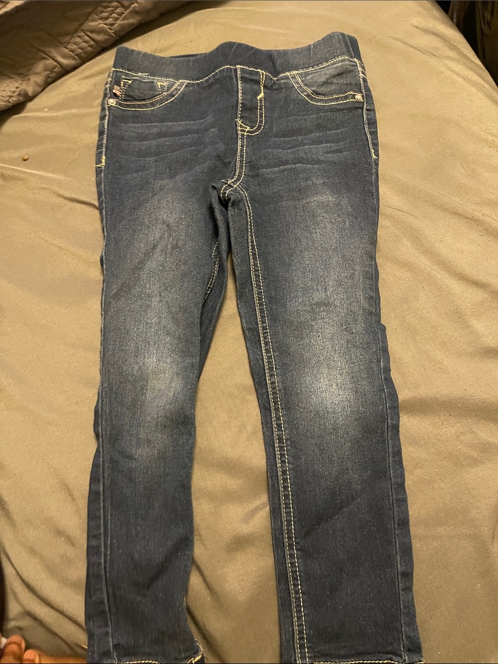 Vigoss Dark Blue Skinny Jeans with Contrast Stitching